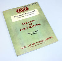 CARCO MODEL C WINCH SERIES 3 PARTS / SERVICE MANUAL CATALOG CASE 310 320 400 500