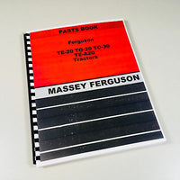 HARRY MASSEY FERGUSON TO-30 TO-20 TE-20 TRACTOR PARTS MANUAL BOOK 20 30 MF