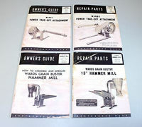 WARDS HAMMER MILL PTO 15" SERVICE REPAIR PARTS OPERATORS OWNERS FOUR MANUALS