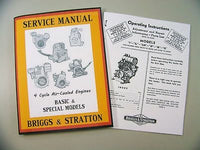 Briggs Stratton Ir Is Engine Service Repair Operator Operating Part Manual
