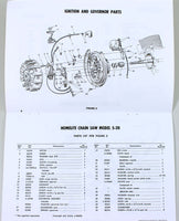 Homelite 5-20 Chainsaw Parts List Assembly Manual Catalog Exploded Views