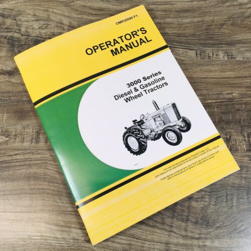 Operators Manual For John Deere 3010 Wheel Industrial Tractor Owners Maintenance