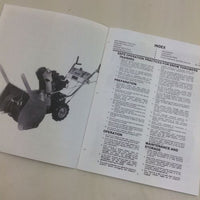 WHITE SNOW BOSS 500 SNOW THROWER BLOWER PARTS CATALOG INSTRUCTION OWNERS MANUAL