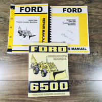 Ford 6500 Tractor Loader Backhoe Service Parts Operators Manual Owners Set Shop