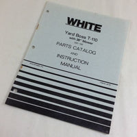 WHITE YARD BOSS T-110 WITH 38" MOWER PARTS CATALOG OPERATORS INSTRUCTION MANUAL
