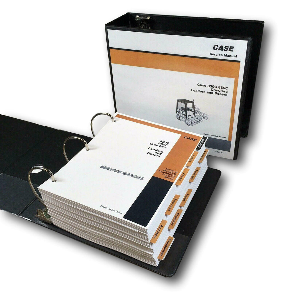 CASE 850C 855C CRAWLER DOZER LOADER SERVICE MANUAL REPAIR SHOP TECHNICAL BOOK