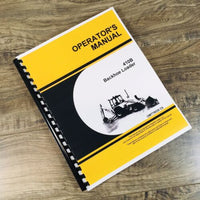 Operators Manual For John Deere 410B Backhoe Loader Owners Book Maintenance Jd