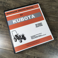 KUBOTA B6100HSTD B7100HSTD 4WD TRACTOR SERVICE REPAIR MANUAL WORKSHOP SHOP BOOK