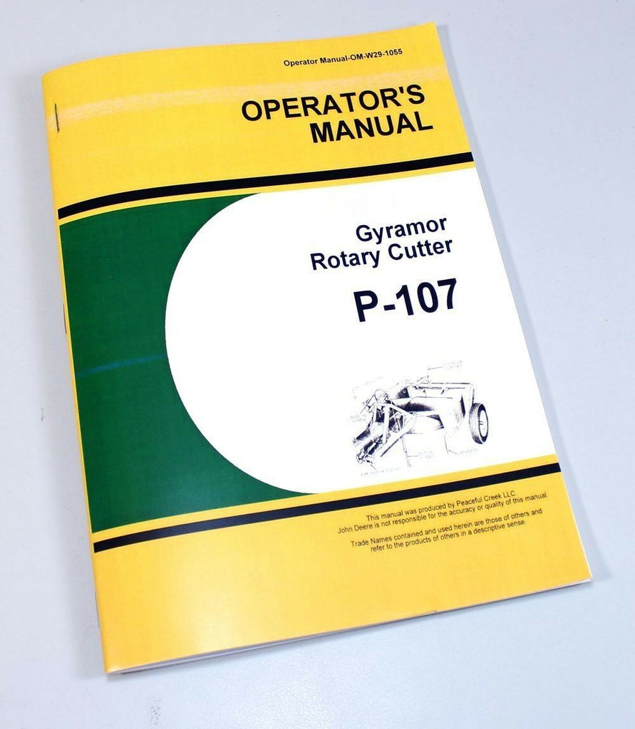 OPERATORS MANUAL FOR JOHN DEERE P-107 GYRAMOR ROTARY CUTTER OWNERS-01.JPG