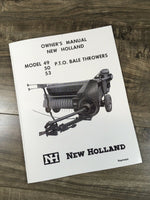 NEW HOLLAND 49 50 53 BALE THROWER OPERATORS MANUAL OWNERS BOOK MAINTENANCE