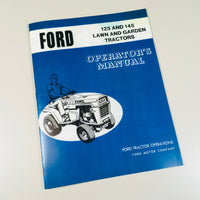 FORD 125 145 LAWN GARDEN TRACTOR OPERATORS OWNERS MANUAL