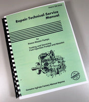 Service Manual for John Deere C CB Roosa Master Fuel Injection Pumps SM2045