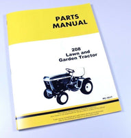 PARTS MANUAL CATALOG FOR JOHN DEERE 208 LAWN GARDEN TRACTOR MOWER ASSEMBLY
