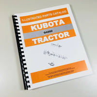 KUBOTA G4200 TRACTOR PARTS ASSEMBLY MANUAL CATALOG EXPLODED VIEWS NUMBERS