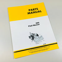 PARTS MANUAL FOR JOHN DEERE 260 MOWER CATALOG ASSEMBLY EXPLODED VIEWS