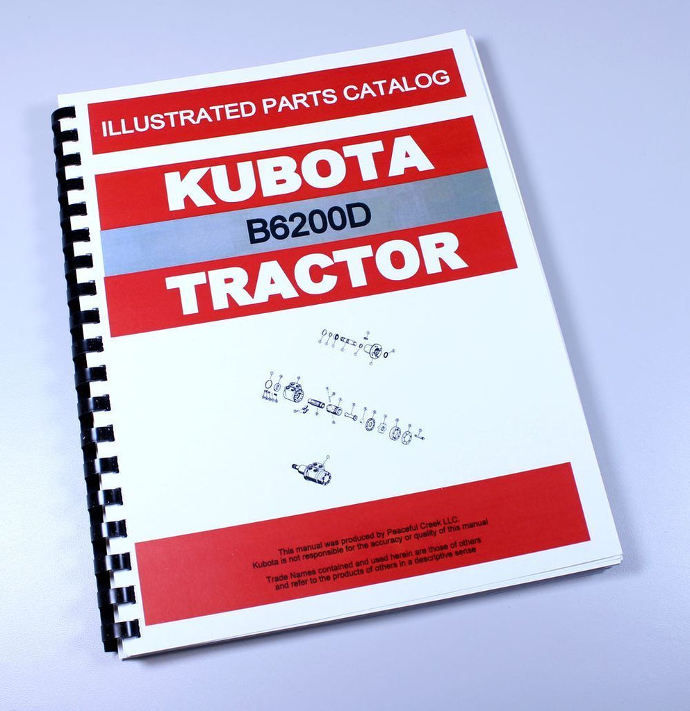 KUBOTA B6200D TRACTOR PARTS ASSEMBLY MANUAL CATALOG EXPLODED VIEWS NUMBERS-01.JPG
