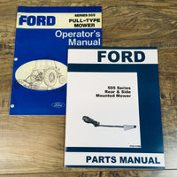 FORD 505 SICKLE BAR REAR & SIDE MOUNTED MOWER PARTS OPERATORS MANUAL OWNERS SET