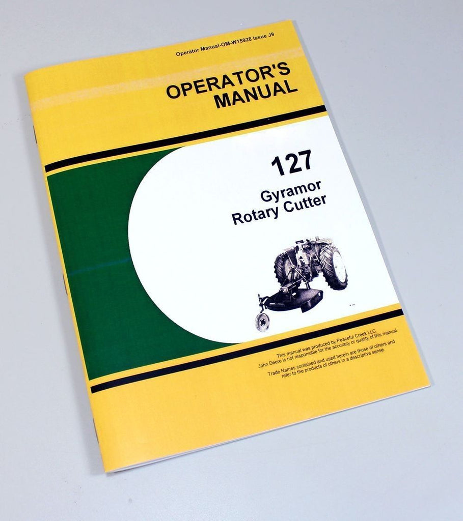 OPERATORS MANUAL FOR JOHN DEERE 127 GYRAMOR ROTARY CUTTER OWNERS-01.JPG