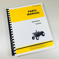 PARTS MANUAL FOR JOHN DEERE 3010 TRACTOR CATALOG ASSEMBLY EXPLODED VIEWS