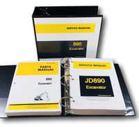 SERVICE MANUAL PARTS CATALOG SET FOR JOHN DEERE 890 EXCAVATOR SHOP BOOK OVHL