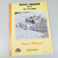 MASSEY FERGUSON NO 51 PULL TYPE MOWER OWNERS OPERATORS MANUAL