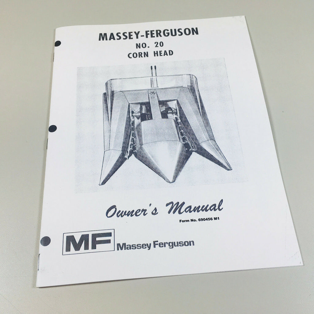 MASSEY FERGUSON MF NO. 20 CORN HEAD COMBINE OWNERS OPERATORS MANUAL MAINTENANCE-01.JPG