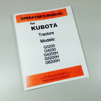 KUBOTA G3200 G4200 G4200H G5200H G6200H TRACTOR OPERATORS OWNERS MANUAL-01.JPG