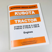 KUBOTA KH151 EXCAVATOR V1902 ENGINE SERVICE MANUAL REPAIR SHOP BOOK