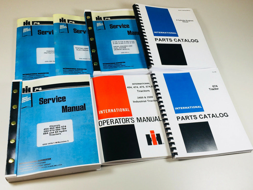 INTERNATIONAL 674 DIESEL TRACTOR SERVICE PARTS OPERATORS MANUAL ENGINE CHASSIS-01.JPG