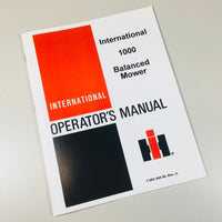 INTERNATIONAL HARVESTER 1000 BALANCED MOWER OPERATORS OWNERS MANUAL-01.JPG