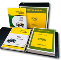 Service Parts Operators Manual Set For John Deere 4020 Tractor Repair 91000-Up