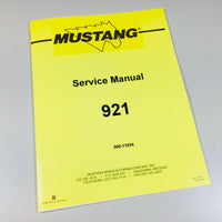 MUSTANG 921 SKID STEER SERVICE REPAIR MANUAL TECHNICAL SHOP BOOK-01.JPG