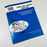 FORD 80 100 120 LAWN GARDEN TRACTOR OPERATORS OWNERS MANUAL-01.JPG