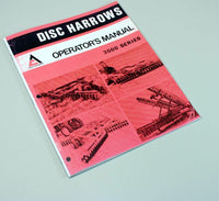 Allis Chalmers 3100 3200 3300 3400 Disc Harrow Owners Operators Manual