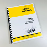PARTS MANUAL FOR JOHN DEERE 7000 MAX-EMERGE DRAWN PLANTERS CATALOG ASSEMBLY