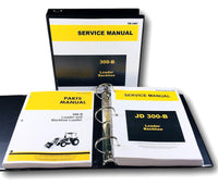 SERVICE MANUAL PARTS CATALOG SET FOR JOHN DEERE 300B BACKHOE LOADER SHOP OVHL-01.JPG