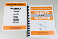 KUBOTA G3200 TRACTOR OPERATORS OWNERS MANUAL PARTS CATALOG SET