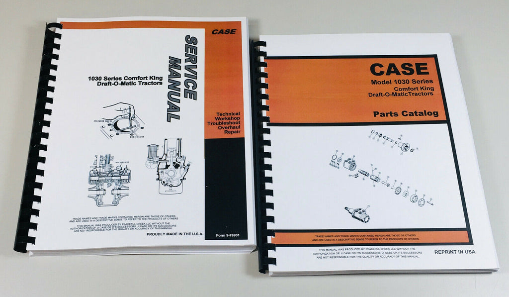 CASE 1030 SERIES 1032 WESTERN SPECIAL TRACTOR SERVICE MANUAL PARTS CATALOG-01.JPG