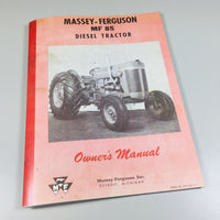 MASSEY FERGUSON MF 85 DIESEL TRACTOR OWNERS OPERATORS MANUAL BOOK MAINTENANCE