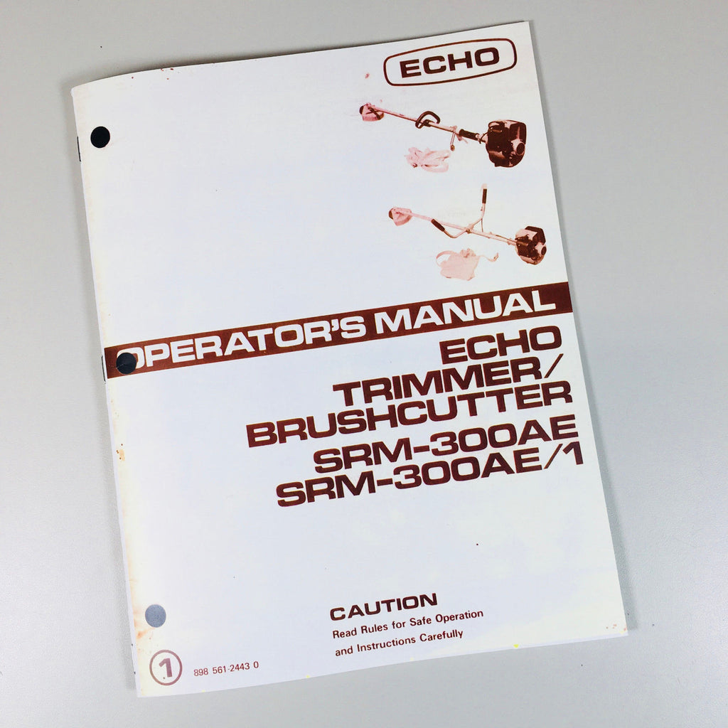 ECHO SRM-300AE SRM-300AE_1 TRIMMER BRUSHCUTTER OPERATORS OWNERS MANUAL 2 CYCLE-01.JPG