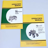 OPERATORS MANUAL FOR JOHN DEERE 70 STANDARD 70 HI-CROP TRACTOR OWNERS