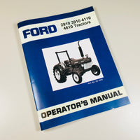 FORD 2910 3910 4110 4610 TRACTOR OWNER OPERATORS MANUAL