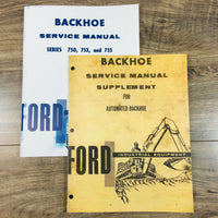 FORD 750 753 755 BACKHOE SERVICE MANUAL SET REPAIR SHOP TECHNICAL BOOK WORKSHOP