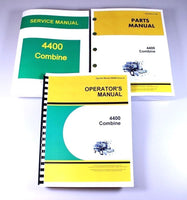 SERVICE OPERATORS PARTS MANUAL SET JOHN DEERE 4400 COMBINE REPAIR SHOP BOOK OVHL-01.JPG