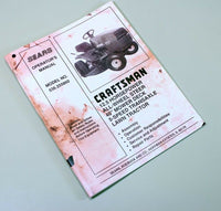 CRAFTSMAN 536.255860 LAWN MOWER GARDEN TRACTOR OWNERS OPERATORS PARTS MANUAL