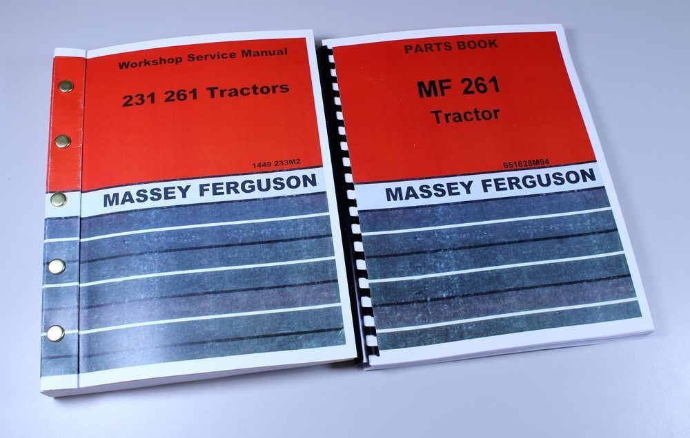 MASSEY FERGUSON 261 TRACTOR SERVICE REPAIR MANUAL PARTS CATALOG OVERHAUL SHOP BK-01.JPG