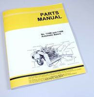 PARTS MANUAL FOR JOHN DEERE 114W 116W AUTOMATIC PICK-UP BALER CATALOG ASSEMBLY