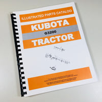 KUBOTA G3200 TRACTOR PARTS ASSEMBLY MANUAL CATALOG EXPLODED VIEWS NUMBERS