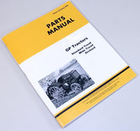 PARTS MANUAL FOR JOHN DEERE GP TRACTORS CATALOG ASSEMBLY EXPLODED VIEWS NUMBERS