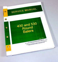Service Manual For John Deere 430 530 Round Baler Repair Technical Shop Book